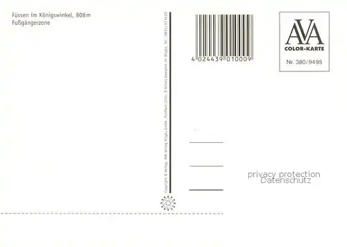 AK / Ansichtskarte Fuessen_Allgaeu Fussgaengerzone Fuessen Allgaeu