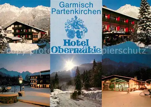 AK / Ansichtskarte Garmisch Partenkirchen Hotel Obermuehle Teilansichten Garmisch Partenkirchen