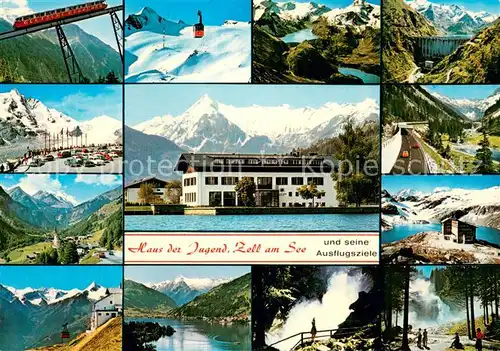 AK / Ansichtskarte Zell_See_AT Gletscherdrachen Gletscherbahn Tauernkraftwerke Kaprun Limbergsperre Glossglockner Heiligenblut Schmittehoehe 
