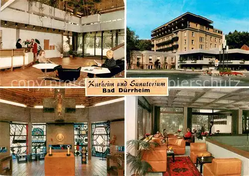 AK / Ansichtskarte Bad_Duerrheim Kurheim und Sanatorium Foyer Hauskapelle Gastraum Bad_Duerrheim