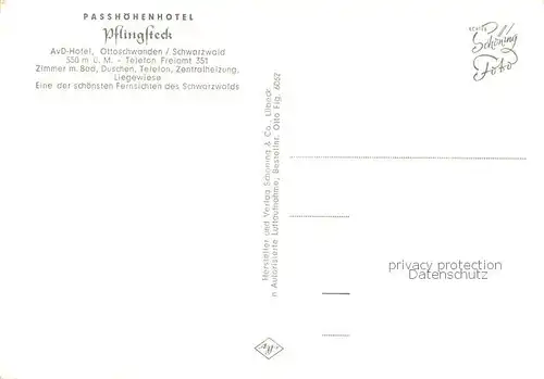 AK / Ansichtskarte Ottoschwanden Passhoehenhotel Pflingsteck Fliegeraufnahme Ottoschwanden