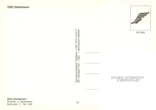 AK / Ansichtskarte Dietenheim_Iller Fliegeraufnahme Dietenheim_Iller