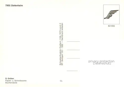 AK / Ansichtskarte Dietenheim_Iller Fliegeraufnahme Dietenheim_Iller