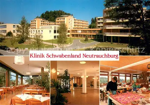 AK / Ansichtskarte Neutrauchburg Klinik Schwabenland Speisesaal Foyer  Neutrauchburg