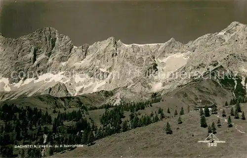 AK / Ansichtskarte Austriahuette_1638m_Dachstein_AT Panorama Berghuette Dachsteingebirge 