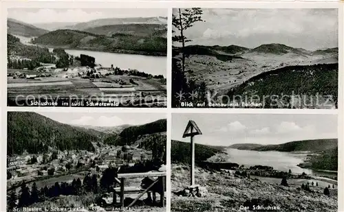 AK / Ansichtskarte Schluchsee Landschaftspanorama Schwarzwald Bernau Belchen St. Blasien Schluchsee