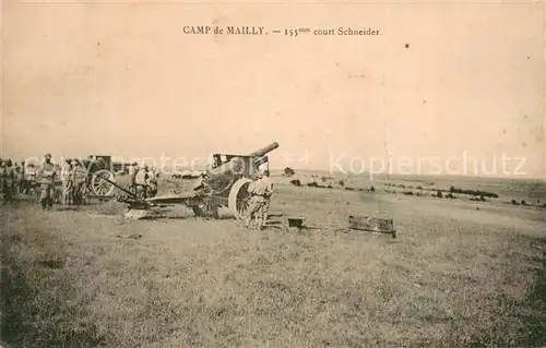 AK / Ansichtskarte Camp_de_Mailly 155 mm court Schneider Camp_de_Mailly