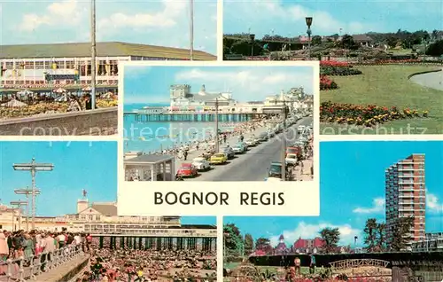AK / Ansichtskarte Bognor_Regis_UK Teilansichten Strand Uferstrasse Seebruecke Parkanlagen 