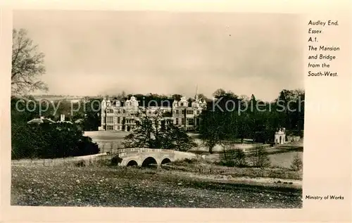 AK / Ansichtskarte Audley_End_Saffron_Walden_UK Mansion and Bridge Ministry of Works 