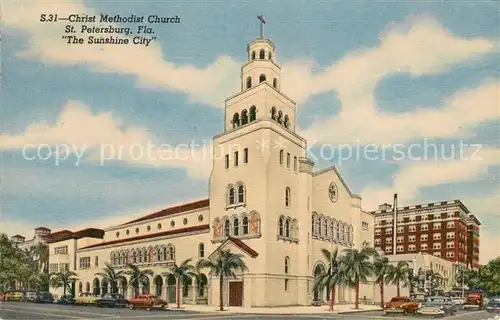 AK / Ansichtskarte St_Petersburg_Florida Christ Methodist Church Illustration 