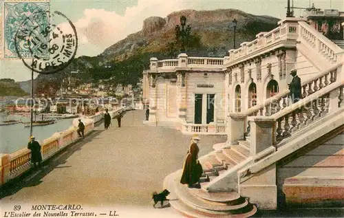 AK / Ansichtskarte Monte Carlo_Monaco Escalier des Nouvelles Terrasses 