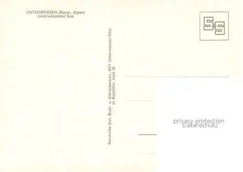 AK / Ansichtskarte Unterwoessen Uferpartie am Unterwoessener See Schwaene Bayerische Alpen Unterwoessen