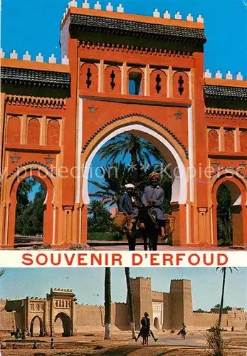 AK / Ansichtskarte Erfoud_Maroc Torbogen Stadtmauer 