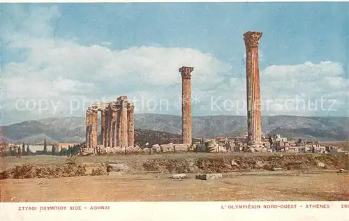 AK / Ansichtskarte Athen_Greece Olympieion Nord Ouest 