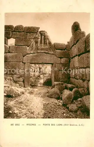 AK / Ansichtskarte Mycenes_Mykene_Greece Porte des Lions 