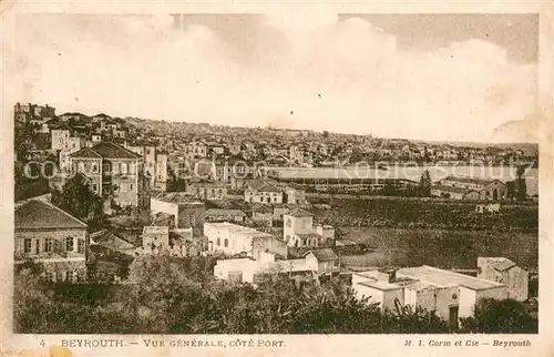 AK / Ansichtskarte Beyrouth_Libanon Vue generale cote Port 