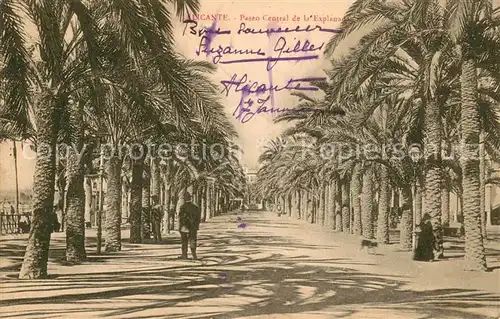 AK / Ansichtskarte Alicante Paseo Central de la Explanada Alicante
