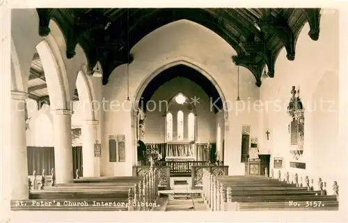 AK / Ansichtskarte Sibton_Saxmundham_UK St Peters Church Interior 