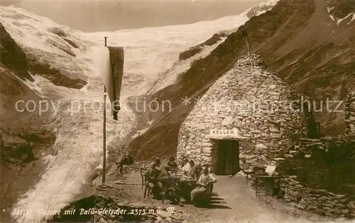 AK / Ansichtskarte Sassal_Masone_GR Pension Restaurant mit Palue Gletscher 