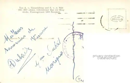 AK / Ansichtskarte Wien_AT Oper 