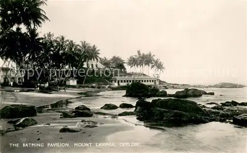 AK / Ansichtskarte Colombo_Ceylon_Sri_Lanka The Bathing Pavilion Mount Lavinia Colombo_Ceylon_Sri_Lanka