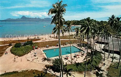 AK / Ansichtskarte Moorea_Tahiti_Polynesien Hotel Maeva Panorama aerien sur la piscine 