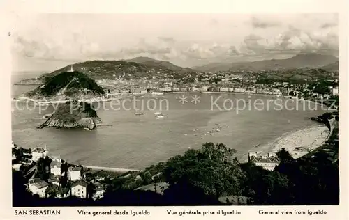 AK / Ansichtskarte San_Sebastian__Pais_Vasco_ES Vista general desde Igueldo 