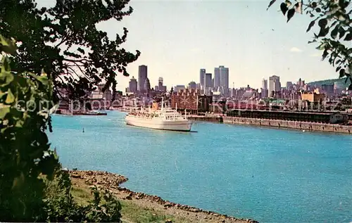 AK / Ansichtskarte Montreal_Quebec Le port et lhorizon vus de lIle Ste Helene Montreal Quebec