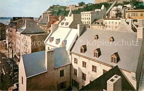 AK / Ansichtskarte Quebec_Canada Maisons A lavent plan les maisons Le Ber et Charest avec leur pavillon 