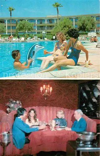 AK / Ansichtskarte Las_Vegas_Nevada Frontier Hotel Swimming Pool Dining Room 