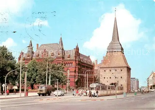 AK / Ansichtskarte Rostock Steintor Strassenbahn 