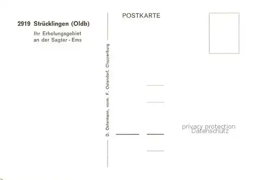 AK / Ansichtskarte Struecklingen Erholungsgebiet an der Sagter Ems Ferienhaeuser Hauptstrasse Struecklingen