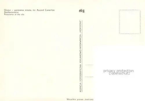 AK / Ansichtskarte Olsztyn_Allenstein Stadtpanorama Olsztyn_Allenstein