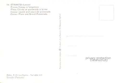 AK / Ansichtskarte Otranto_Lecce_IT Piazza Cavour e lungomare 