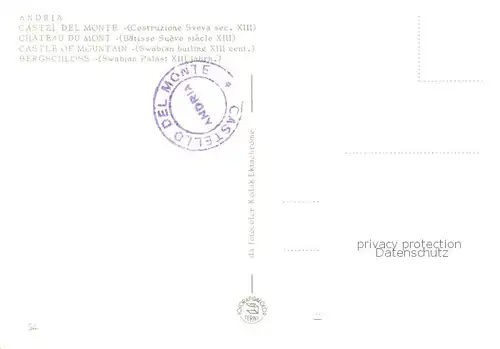 AK / Ansichtskarte Andria_Apulien_IT Castel del Monte 