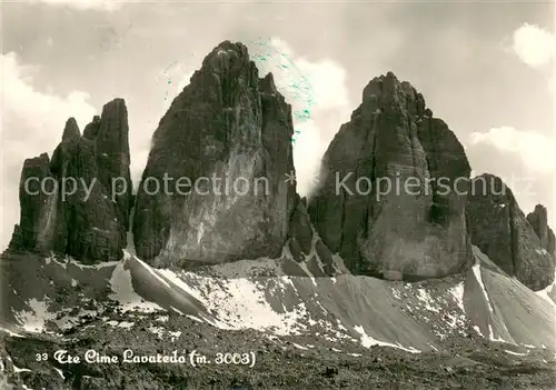 AK / Ansichtskarte Tre_Cime_di_Lavaredo_3003m_Drei_Zinnen_IT Motiv 