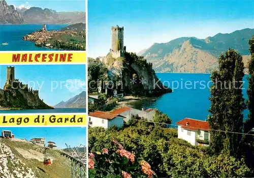AK / Ansichtskarte Malcesine_Lago_di_Garda Teilansichten Schloss Malcesine_Lago_di_Garda