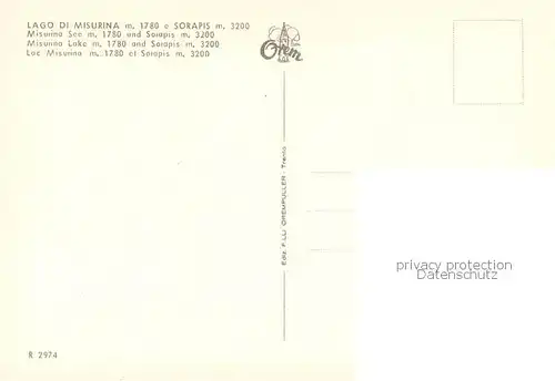 AK / Ansichtskarte Sorapis_Lago_di_Misurina Panorama 