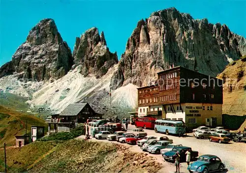 AK / Ansichtskarte Sellajoch Hotel Maria Flora mit Langkofel Sellajoch
