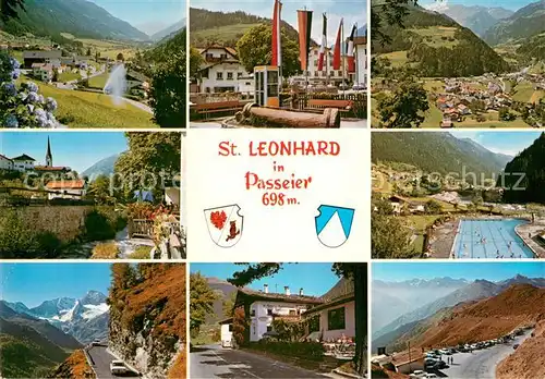 AK / Ansichtskarte St_Leonhard__San_Leonardo_Passeier_IT Teilansichten Panorama Freibad 