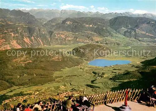 AK / Ansichtskarte Penegal mit Dolomiten und Kalterer See Penegal