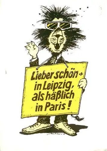 AK / Ansichtskarte Leipzig Karikatur Leipzig
