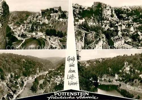 AK / Ansichtskarte Pottenstein_Oberfranken Fliegeraufnahmen Pottenstein_Oberfranken