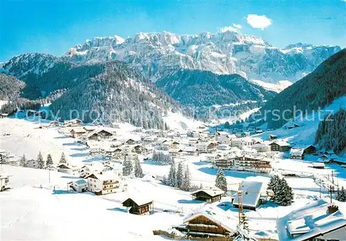 AK / Ansichtskarte Wolkenstein_Groeden Fliegeraufnahme mit Sella Gruppe Wolkenstein_Groeden