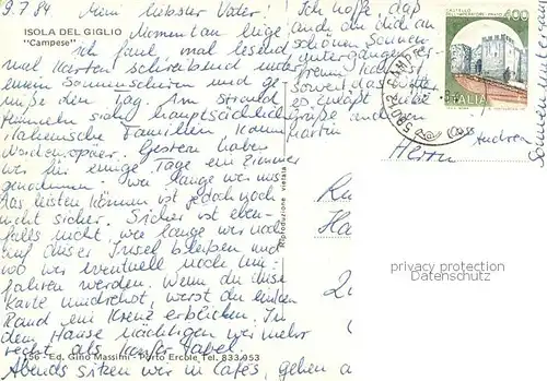 AK / Ansichtskarte Isola_del_Giglio_IT Campese Fliegeraufnahme 