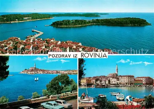 AK / Ansichtskarte Rovinj_Rovigno_Istrien_Croatia Fliegeraufnahme Panorama 