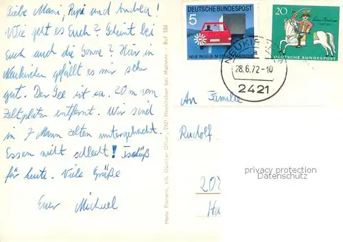 AK / Ansichtskarte Neukirchen_Eutin Am Seeufer Dorfstrasse Kaufhaus Finnern St Johannes Kirche Inneres Neukirchner See Fliegeraufnahme Neukirchen Eutin