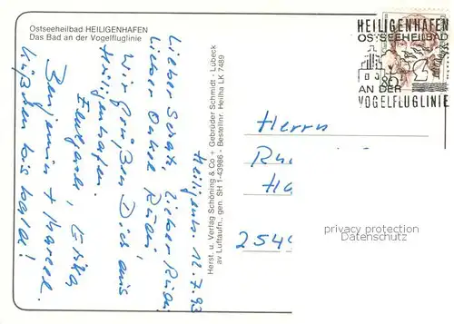 AK / Ansichtskarte Heiligenhafen_Ostseebad Fliegeraufnahme Heiligenhafen_Ostseebad