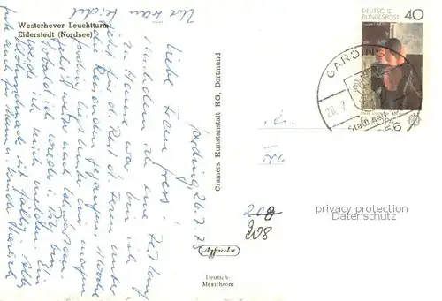 AK / Ansichtskarte Eiderstedt Westerhever Leuchtturm Eiderstedt