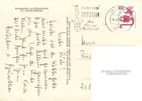 AK / Ansichtskarte St Peter Ording Fliegeraufnahme 